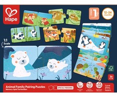 HAPE gyvūnų šeimų dėlionė, 36 vnt., E1664A