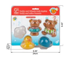 HAPE Vonios žaislų rinkinys Tedis ir draugai, E0201