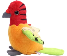 HAPPY YAPPERS interaktyvus pliušinis žaislas raudonai oranžinė papūgėlė, 9474