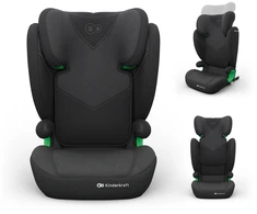 KINDERKRAFT automobilinė kėdutė JUNIOR FIX 2 PLUS, 100-150 cm., Juodas, KCJUFI20BLKPL0N