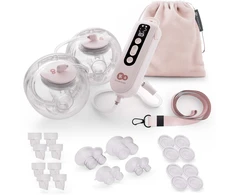 KINDERKRAFT dvigubas nešiojamas elektrinis pientraukis GENTLEFLOW, pink, KEGEFL00PNK0000