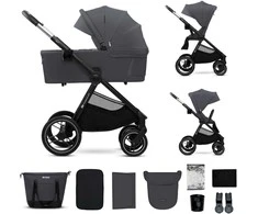 KINDERKRAFT universalus vežimas 2IN1 NEA 2.0, deep pilkas, KSNEA002DGR2000