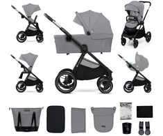 KINDERKRAFT universalus vežimas 2IN1 NEA 2.0, platinum pilkas, KSNEA002GRY2000