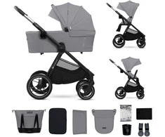 KINDERKRAFT universalus vežimas 2IN1 NEA 2.0, platinum pilkas, KSNEA002GRY2000