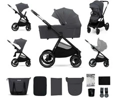 KINDERKRAFT universalus vežimas 2IN1 NEA 2.0, deep pilkas, KSNEA002DGR2000