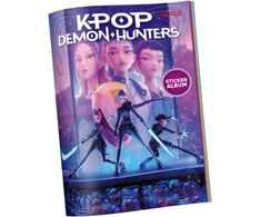 KPOP DEMON HUNTERS K-POP DEMON HUNTERS lipdukų albumas su lipdukais, 10 vnt., KPALBUM-2026-ENG