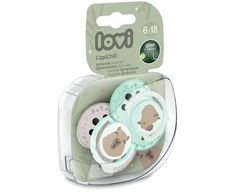 LOVI dinaminis silikoninis čiulptukas CapiChill Boy, 6-18m, 2 vnt., 22/933boy
