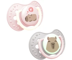 LOVI dinaminis silikoninis čiulptukas CapiChill Girl, 0-6m, 2 vnt., 22/932girl
