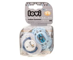 LOVI dinaminis silikoninis čiulptukas INDIAN SUMMER, 3-6 mėn., 2 vnt., 22/856boy