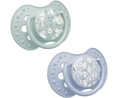 LOVI silikoniniai dinaminiai čiulptukai, Blossom Mėlyna, 0-6m, 2 vnt., 22/921newboy
