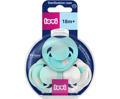 LOVI silikoniniai dinaminiai čiulptukai Prime, Aqua Žalias, 18 mėn.+, 3 vnt., 34/453