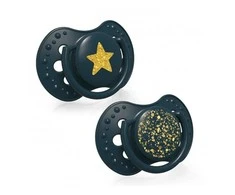 LOVI silikoniniai dinaminiai čiulptukai STARDUST, žalia, 3-6 mėn., 2 vnt., 22/893_green