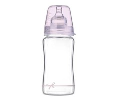 LOVI stiklinis buteliukas DIAMOND GLASS Baby Shower girl, 250 ml, 74/204girl