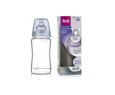 LOVI stiklinis buteliukas DIAMOND GLASS Baby Shower boy, 250 ml, 74/204boy