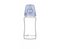 LOVI stiklinis buteliukas DIAMOND GLASS Baby Shower boy, 250 ml, 74/204boy