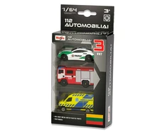 MAISTO DIE CAST skubios pagalbos transporto priemonės 1/64 112 AUTOMOBILIAI, 12456