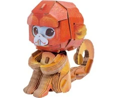 MAKEBUG 3D popierinė delionė Auksuotoji riestanosė beždžionė, MB-D-0043