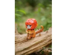 MAKEBUG 3D popierinė delionė Auksuotoji riestanosė beždžionė, MB-D-0043