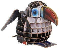 MAKEBUG 3D popierinė delionė Raudonsnapis tukanas, MB-D-0007