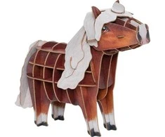 MAKEBUG 3D popierinė delionė Švarcvaldo arklys, MB-D-0012