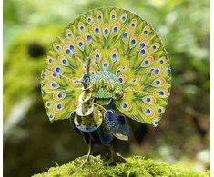 MAKEBUG 3D popierinė delionė Žaliasis povas, MB-D-0016