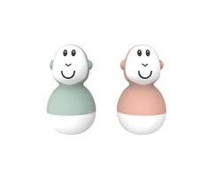 MATCHSTICK MONKEY vonios žaislai BATHTIME, 2 vnt., mėtinis ir rožinis, 12 mėn+, MM-B-WB-004