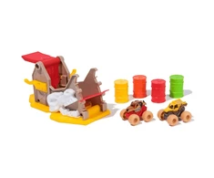 MONSTER JAM MINI JAMS paleidimo trasa su 2 transporto priemonėm Boneyard Blaster, 6069711