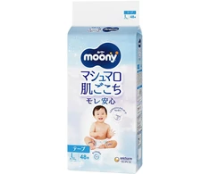 MOONY sauskelnės AIRFIT, L, 9-14 kg., 48 vnt., 57962