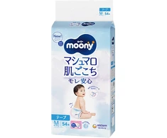 MOONY sauskelnės AIRFIT, M, 54 vnt., 6-11 kg, 30926