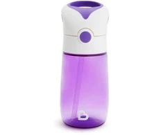 MUNCHKIN gertuvė su šiaudeliu, Flip &amp; Go, Violetinė, 18 mėn.+, 355 ml, 90328P