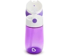 MUNCHKIN gertuvė su šiaudeliu, Flip &amp; Go, Violetinė, 18 mėn.+, 355 ml, 90328P