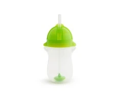MUNCHKIN gertuvė su šiaudeliu, žalia, 12mėn+, 296ml, 01246301
