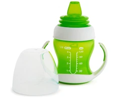 MUNCHKIN mokomoji gertuvė su rankenomis ir minkštu snapeliu, Gentle Transition, žalios spalvos, 4mėn+, 118 ml, 05178501WWW