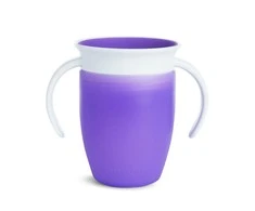MUNCHKIN mokymosi puodelis MIRACLE 360, violetinės spalvos, 6 mėn+, 207 ml, 05162102
