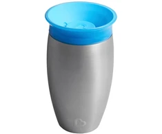 MUNCHKIN nerūdijančio plieno puodelis, Miracle 360, mėlynos spalvos, 12mėn+, 296ml, 01245001
