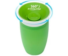 MUNCHKIN puodelis, Miracle 360, žalios spalvos, 12mėn+, 296ml, 01244502