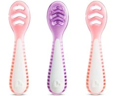 MUNCHKIN šaukšteliai, 3 vnt., Gentle Dip, Rožinė-Violetinė, 4 mėn.+, 91510P