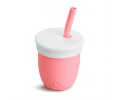MUNCHKIN silikoninė gertuvė, C'est, koralinė, 118ml, 90055