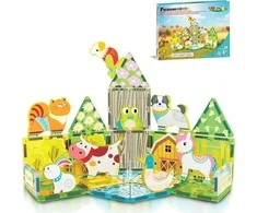 PICASSO TILES Magnetinis konstruktorius su 8 figūrėlėmis Farm 26 det., PTQ27