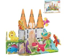 Picasso Tiles PICASSO PLYTELĖS 3D konstrukcijos MAGNETINIAI KALULAI vaikams 38 elementai