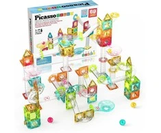 PICASSO TILES Magnetinis konstruktorius Marble Run 60 det., PTMG60