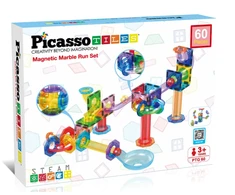 PICASSO TILES Magnetinis konstruktorius Marble run 60 det., PTG60