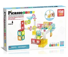 PICASSO TILES Magnetinis konstruktorius Marble run 100 det., PTMG100