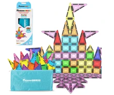 PICASSO TILES Magnetinis konstruktorius Construction set with Pieštukas box 65 det., PN03