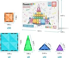 PICASSO TILES Magnetinis konstruktorius 80 det., PTM80