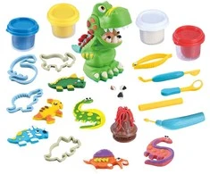 PLAYGO DOUGH dantų gydytojo rinkinys su dinozauru, 8433