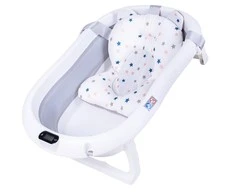 PRIMABOBO silikoninė sulankstoma vonelė su termometru, pilka, 79 cm, HB_ws_G