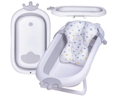 PRIMABOBO silikoninė sulankstoma vonelė, balta, CROWN, 85 cm, FT067