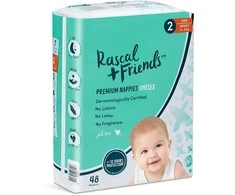 Happy Rascal And Friends RASCAL sauskelnės 2 dydis, 4-8kg, 48 vnt., 93222
