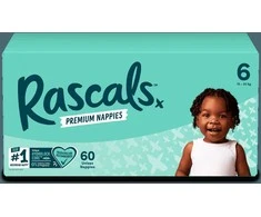 Rascal And Friends RASCAL sauskelnės, 6 dydis, 15-20 kg, 60 vnt., 93147